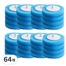 홈프로 KC인증 일회용 변기 크리너 청소 클리너 리필 브러쉬, 블루, 64개
