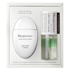 딥퍼랑스 향 좋은 퍼퓸 핸드크림 / 헤어미스트 듀오 세트, 그리너리&바질, 1개, 80ml
