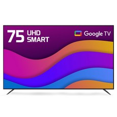 티브이지 구글 4K UHD 스마트TV 제로베젤 에너지효율1등급, 75인치, 75UHD SMART, 벽걸이형, 방문설치