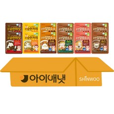 아이배냇 유아용 베베 순한 덮밥 소스 6종 짜장2+카레2+새우달걀2+소불고기2+차돌된장2+간장찜닭2, 50g, 12개