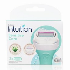 인튜이션 센서티브케어 여성 면도날, 3개입, 1개