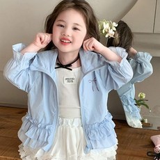 주니유니 아동 캉캉리본바람막이 여아바람막이 여름바람막이 봄가을점퍼