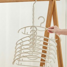 다용도 회전 공간 활용 만능 멀티 옷걸이, 화이트 5단, 4개