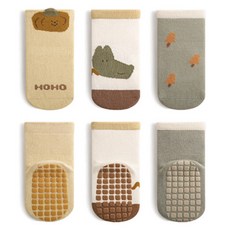 몽실이 소프트 미끄럼방지 삭스 3종 유아 아동 논슬립 봄 가을 양말