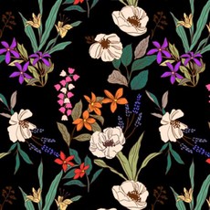 천가게 면원단 꽃무늬 플라워 체크원단 20수 빈티지 천 146종, 178) 비밀의정원 257, 1개