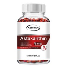 아스타잔틴 6mg - 면역 및 피부 건강 고강도 항산화제 노화 방지, 1개, 60정