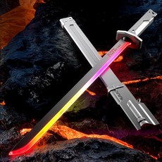 UB 스틸 블레이드 검 광선 LED 분사 충전식 진격의 거인, 1개, 장검_그레이