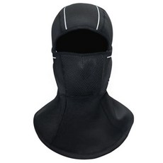 누리아띠 후드 방한 바라클라바 겨울 골프 러닝 스노우보드 스키 기모 넥워머, 블랙 (BLACK), 1개