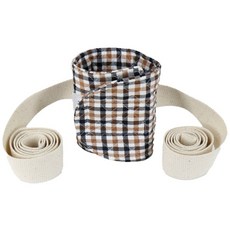 손목 억제대 누빔끈형 사지 억제대 손 치매 환자 장갑 억제대, 1 닥스무늬, 1개