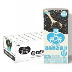 콩앤콩 저당두유 검은콩 검은깨, 24개, 190ml