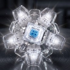 복세편살 12구 LED 키캡 키보드 볼 딸깍이 클리커 피젯 토이 스위치 발광 기계식, 1개, 크리스탈 1개, 크리스탈