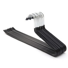 메르카 논슬립 바지걸이, 10개, 블랙