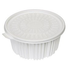 [일용상회]탕용기 FP 220파이 중 2300ml 100세트 PP 백색, 100개, 1세트
