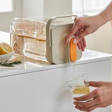 한샘 대용량 냉장고 물통 물병 음료 디스펜서, 반투명, 1개
