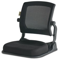 퍼백 PB-L1503 브리즈백 접이식 휴대용 좌식의자 일식집 다다미방 허리 편안한 바닥의자, 블랙프레임, 올블랙[PB-L1503BK0100]