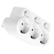 현대일렉트릭 개별 절전 3구 멀티탭(스위치) 전선없음, 1개