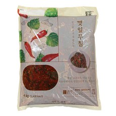 깻잎무침 양념깻잎장아찌 업소용 가정용 식자대 대용량 도시락 반찬, 4kg, 1개