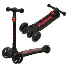 켈리앤스테판 접이식 아동용 킥보드, 레드블랙, 1개