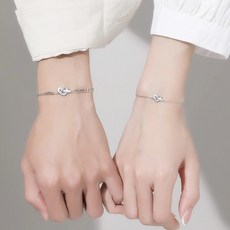 YUEMEIYD 커플팔찌 동심결 체인 심플 여성 남자팔찌 커플아이템