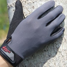 가을 등산장갑 미끄럼방지 스마트폰 터치 통기성 경량 오픈벨크로, 1개, 그레이