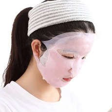 팩이 흘러내리지 않는 재사용 실리콘 마스크커버, 2개, 투명