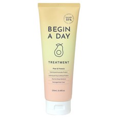 비긴어데이 아보카도 천연 단백질 트리트먼트 비건인증 손상모, 1개, 250ml