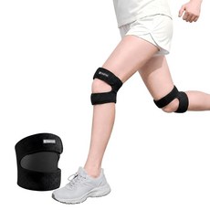 Limbsafe두줄 무릎보호대 관절 보호 더블 스트랩 여성용, 블랙, 1개