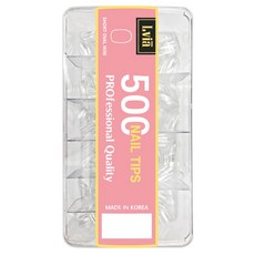 엘비아 숏오발미니 네일팁 10종 x 50p, 투명, 1개