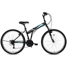 2025 벨로시아 접이식 MTB자전거 라비스FGS 26인치 21단, 1개, 156cm, 매트블랙+민트