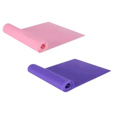 세렌디 라텍스 스트레칭밴드 1+1 근력운동 튜빙밴드 홈트용 요가 필라테스 복지센터 문화센터 재활운동 고무밴드, 핑크(150X15cm), 퍼플(150X15cm)