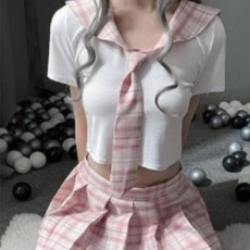 카밀라쇼룸 학생 일본 교복 체크 교복 세라복 세트