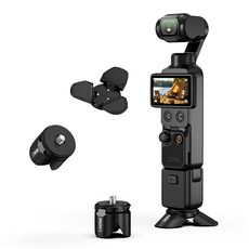 BRDRC 미니 트라이포드 1/4인치 나사 호환 DJI 오즈모 포켓3 포켓4/pro 인스타360 X5/Luna 등 액션캠 자석식 자동 개폐 알루미늄 데스크 스탠드, 1개, black