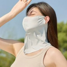Velon 쿨 자외선차단 마스크 골프 스포츠, 연한 그레이, 1개