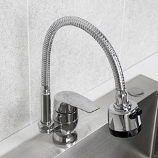 아바스 국산 KS인증 1홀 자바라 수도꼭지 싱크대 코브라 싱크대수도꼭지, 1세트