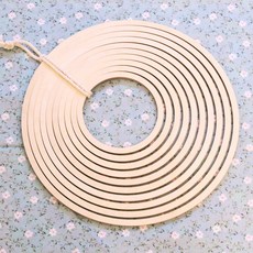 마크라메재료 우드링 드림캐처링 10cm-30cm/ 원형틀 나무링 마크라메벽장식 서양매듭, 2개