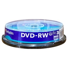 버바팀 DVD-RW 10P CAKE 4.7GB 4배속 10장 공디스크, 1개, [케익통/10매]