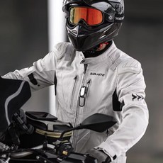 NJBmoto 3계절용 매쉬자켓 오토바이 스쿠터 바이크 잠바 라이딩 점퍼, 크림