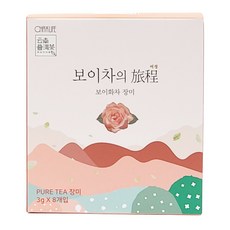차향운 보이차 꽃차 장미꽃 티백, 24g, 1개, 8개입