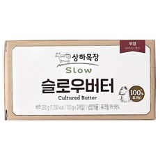 상하목장 슬로우버터 무염 200g 수량선택, 1개