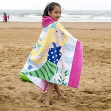 공룡기 순면 후드 어린이 비치타올