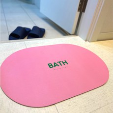 베리노즈 논슬립 빨아쓰는 규조토 발매트, 러블리핑크, 1개