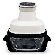 대용량 유리 에어프라이어 조리과정 확인가능 대용량 4L+4L 집들이 선물, 유리에어프라이어 4L+4L, 단일