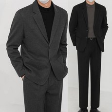 스타일닥터 남성용 모직 투피스 정장 세트 캐주얼 비즈니스 수트