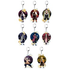 귀멸의 칼날 캐릭터 아크릴 키링 8종세트 ver.2, 혼합색상, 8개