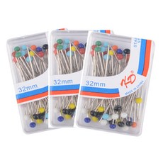 셀고 귀여운 손잡이가 있는 시침핀 진주핀100개들이, 3개, 혼합