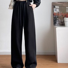 네모엔룩 스탠다드핏 남녀공용 일자핏 스트레이트 밴딩 트레이닝복 하의 특양면 안감 기모 팬츠