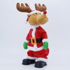 트월킹 춤추는 루돌프 인형 35cm 춤추고 노래하는 산타, 1개