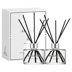스미어티 프리미엄 200ML 2개 디퓨저 실내 방향제+500ML 대용량 리필액 선물 세트 집 화장실 방향제, 블랙체리
