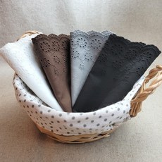 레이스천 기획3/145mm 면 레이스 4color 레이스천, 브라운