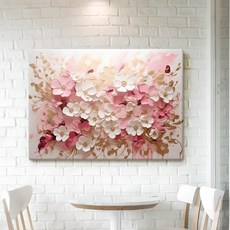 [인메이블] 고급 그림 액자 황금 추상화 꽃 그림 41종 현관 거실 인테리어 풍수그림 풍수지리 캔버스액자 돈들어오는그림, 05.FL-행복